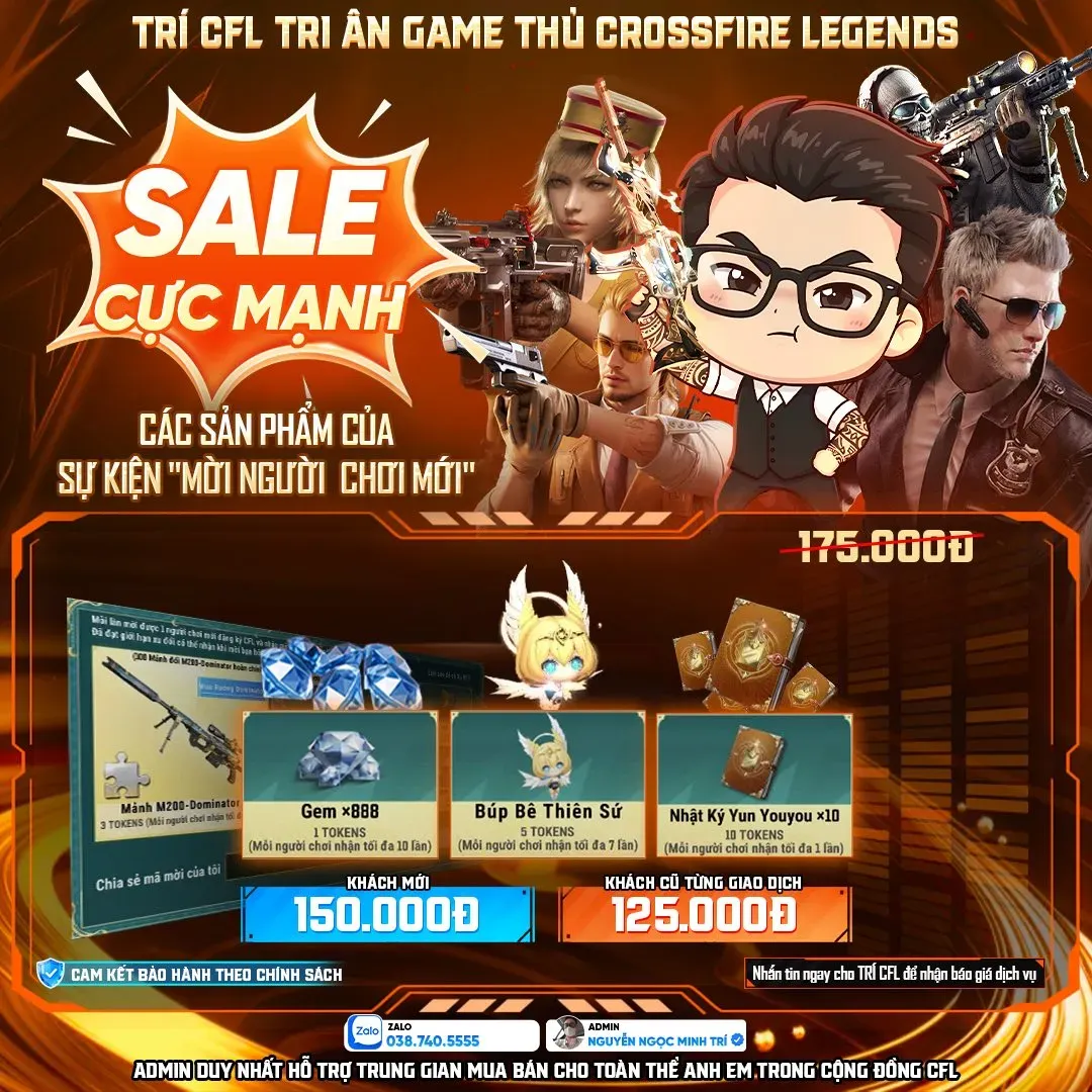 Combo Gem + Vật Phẩm VIP Crossfire Legends Giá Rẻ